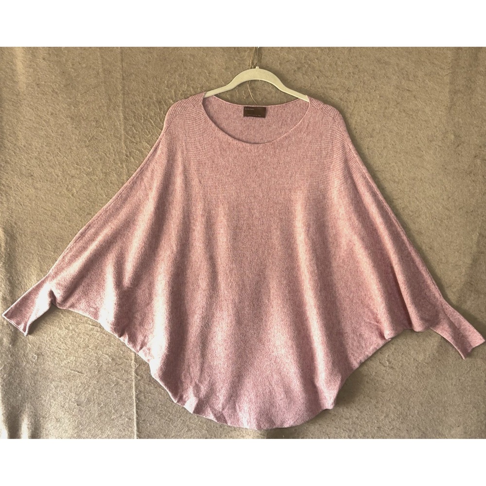 KERISMA RYU Sweater Top Womens Sz S / M Pink Ribbed Dolman Sleeve